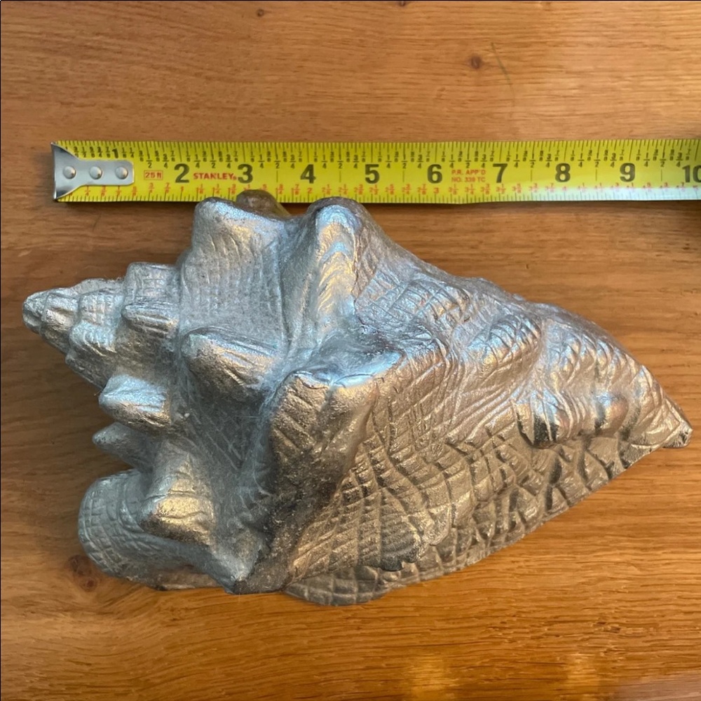 Large metal conch shell